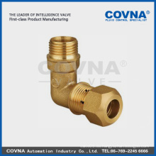 Conector macho codo L, montaje para válvula de gas